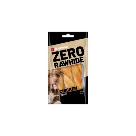 Flamingo Zero Rawhide stick m. kylling 3 stk.