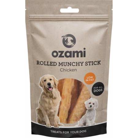 Ozami chicken rolled munchy sticks 12 cm. 100g.