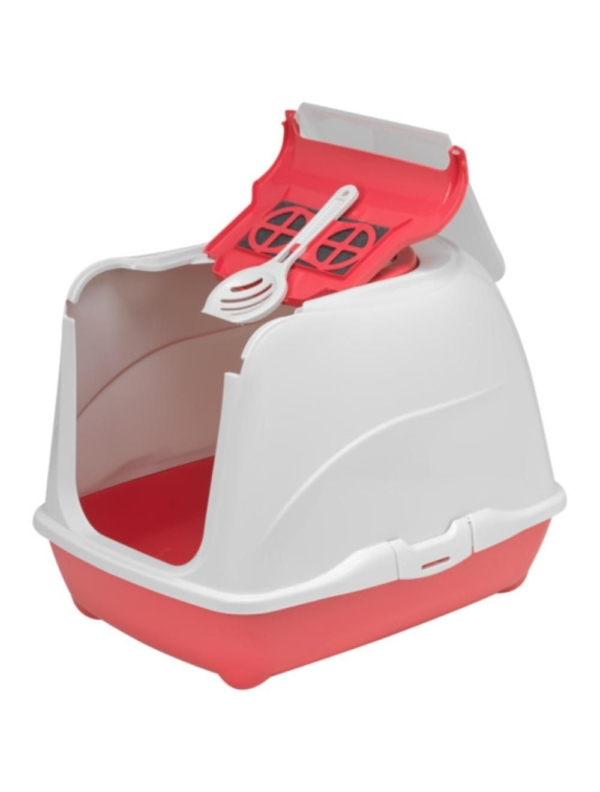 Moderna flip cat Jumbo kattetoilet Spicy Coral
