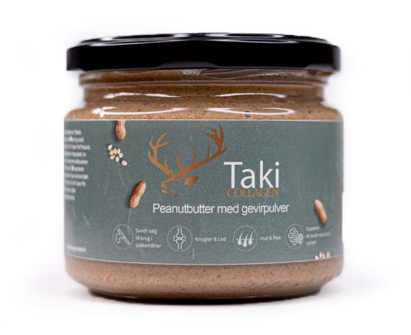 Taki collagen peanutbutter med gevirpulver 300 g.