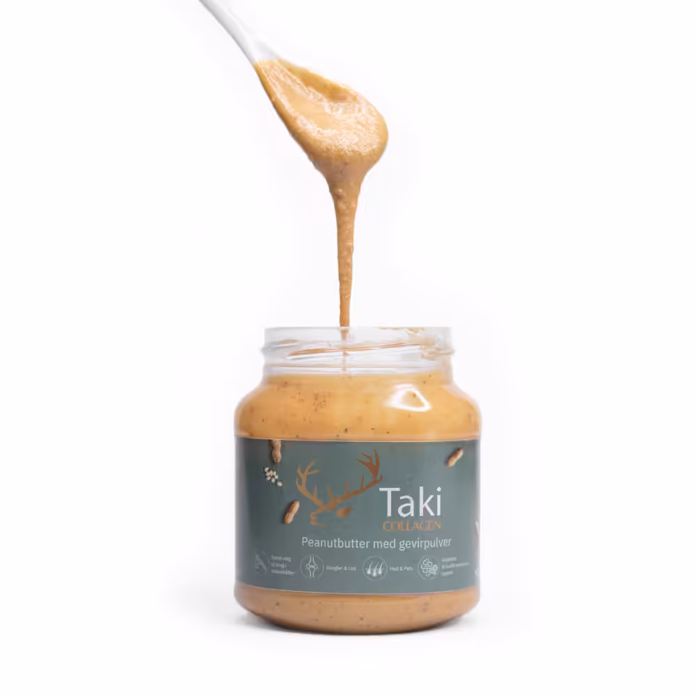 Taki collagen peanutbutter m. gevirpulver 330 g.