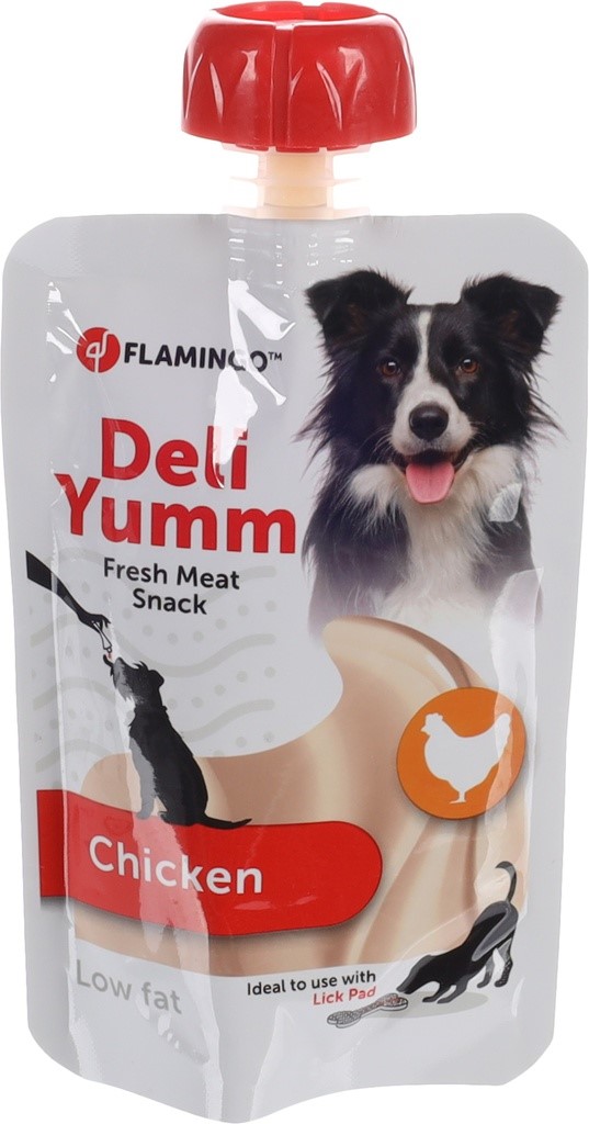 Flamingo snack pasta Deli Yumm fresh meat chicken 90 g.