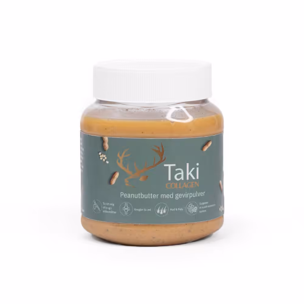 Taki collagen peanutbutter m. gevirpulver 330 g.