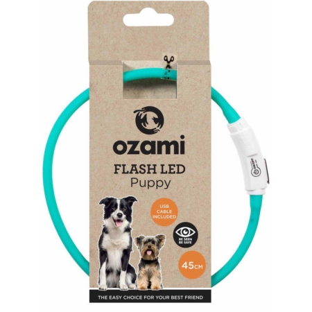 Ozami flash puppy LED turkis 45 cm.