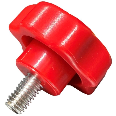 mimSafe Fingerskrue M6 rød 30x15 mm.