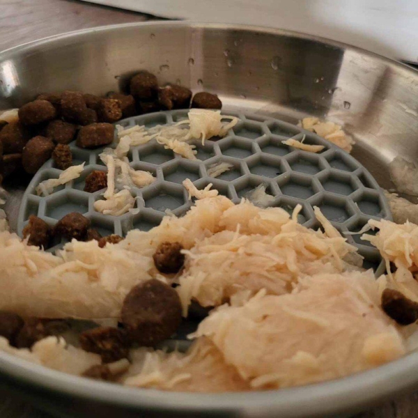 Ozami slowfeeder katteskål Rustfri 500 ml.