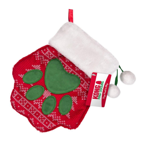 Kong Holiday Stockings Paw L 26,5x22x3 cm.