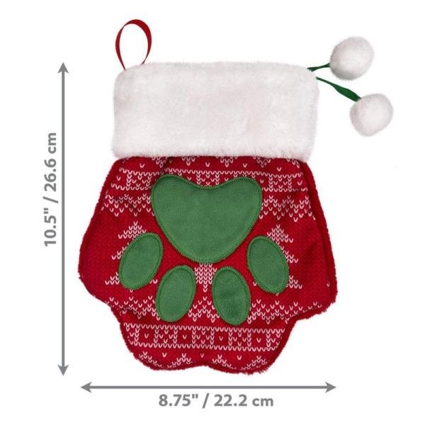 Kong Holiday Stockings Paw L 26,5x22x3 cm.