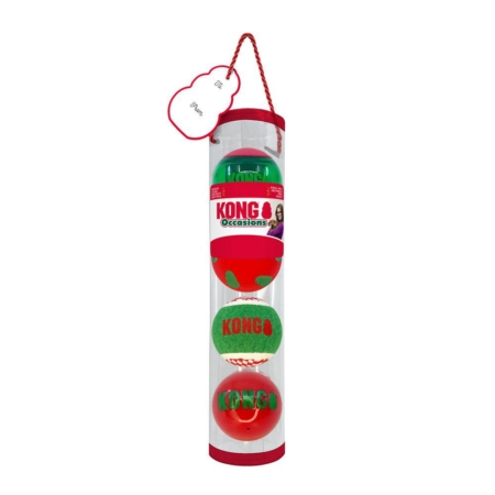 Kong Holiday Occasions Ball 4-pack Ø7 cm.