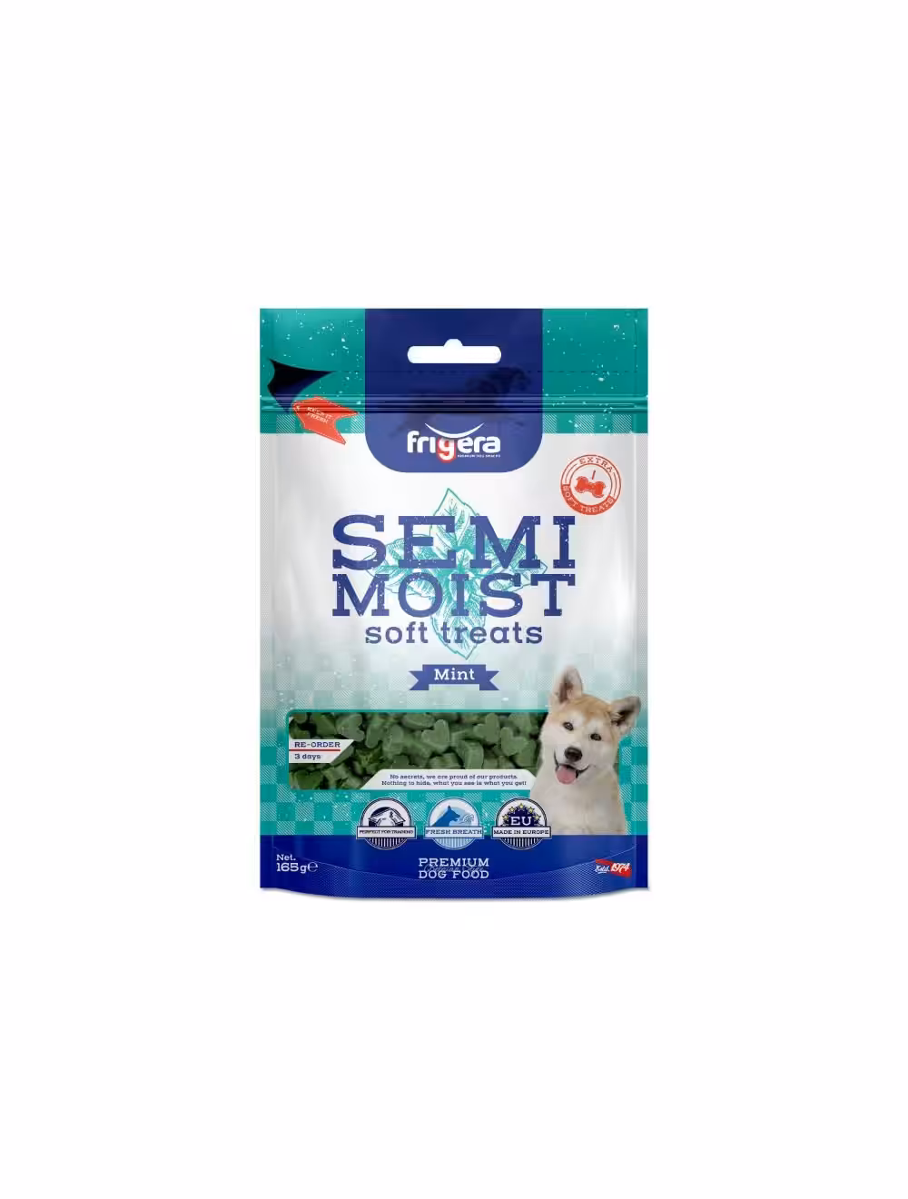 Frigera semi-moist soft high mint 165 g.
