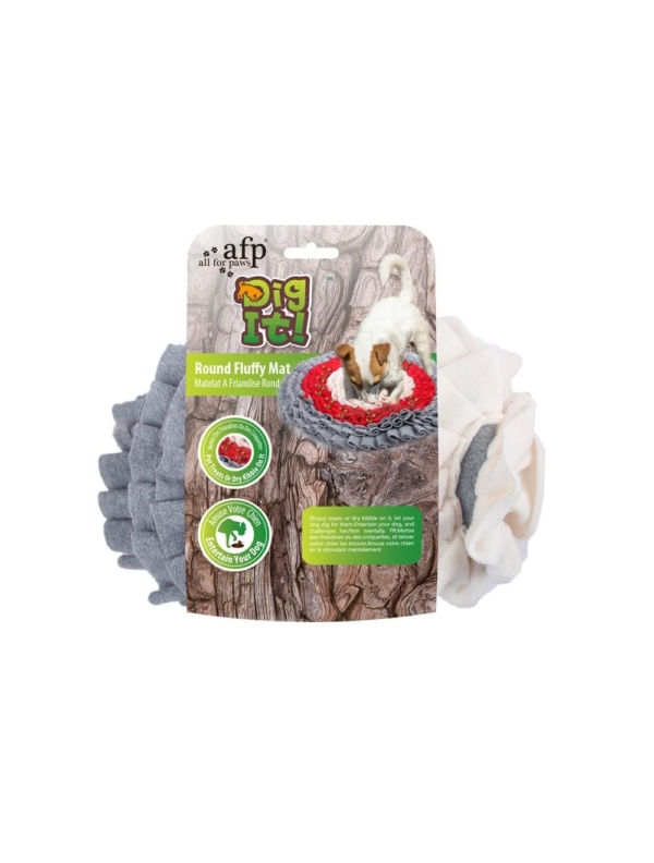 All For Paws Dig it rund fluffy snusemåtte
