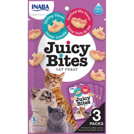 Churu juicy bites med rejer/skaldyr til katte 3 stk.