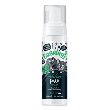 Bugalugs dental care foam in fresh mint 200 ml.