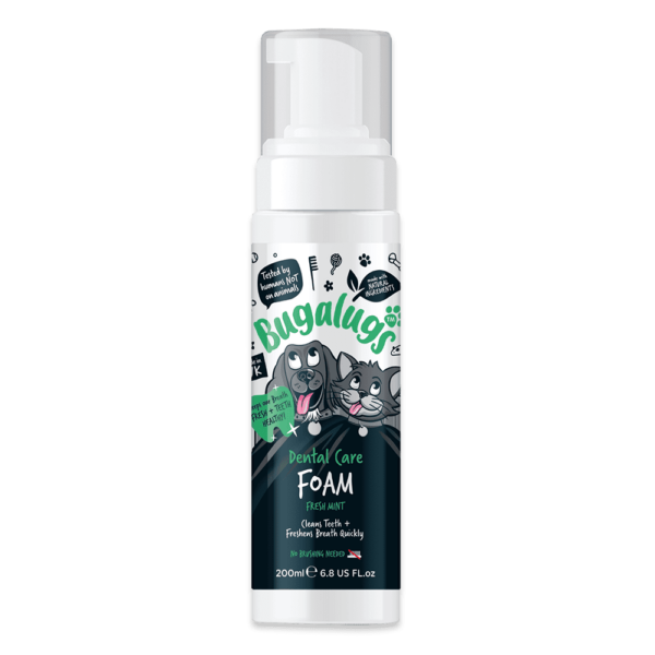 Bugalugs dental care foam in fresh mint 200 ml.