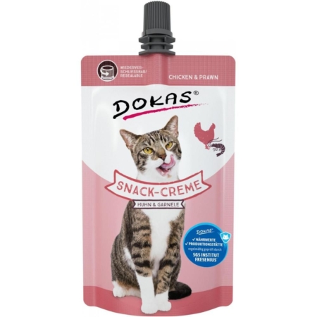 Dokas Snack creme med Kylling og Rejer 90 g. til kat