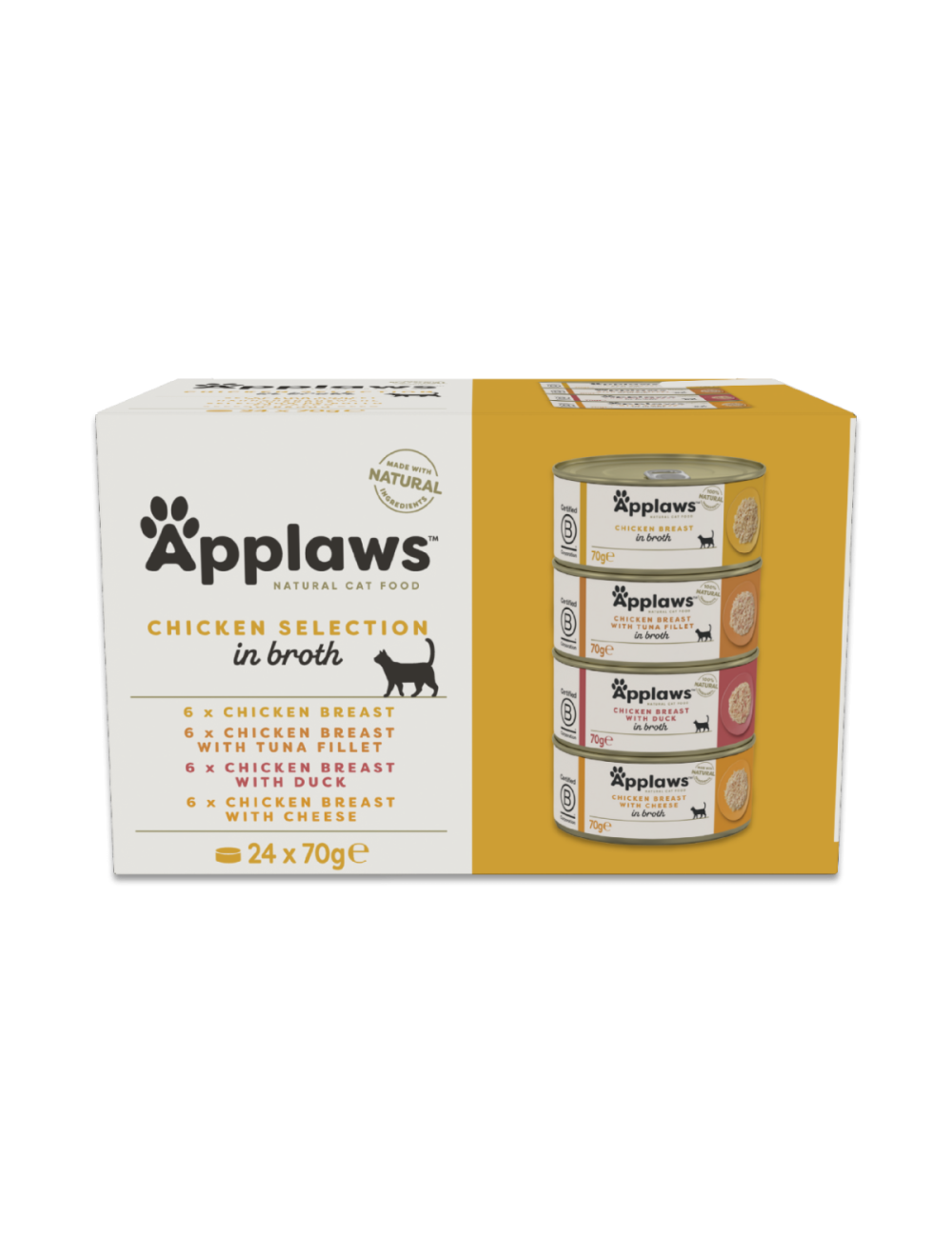 Applaws multipack Kylling bouillon 24x70 g.