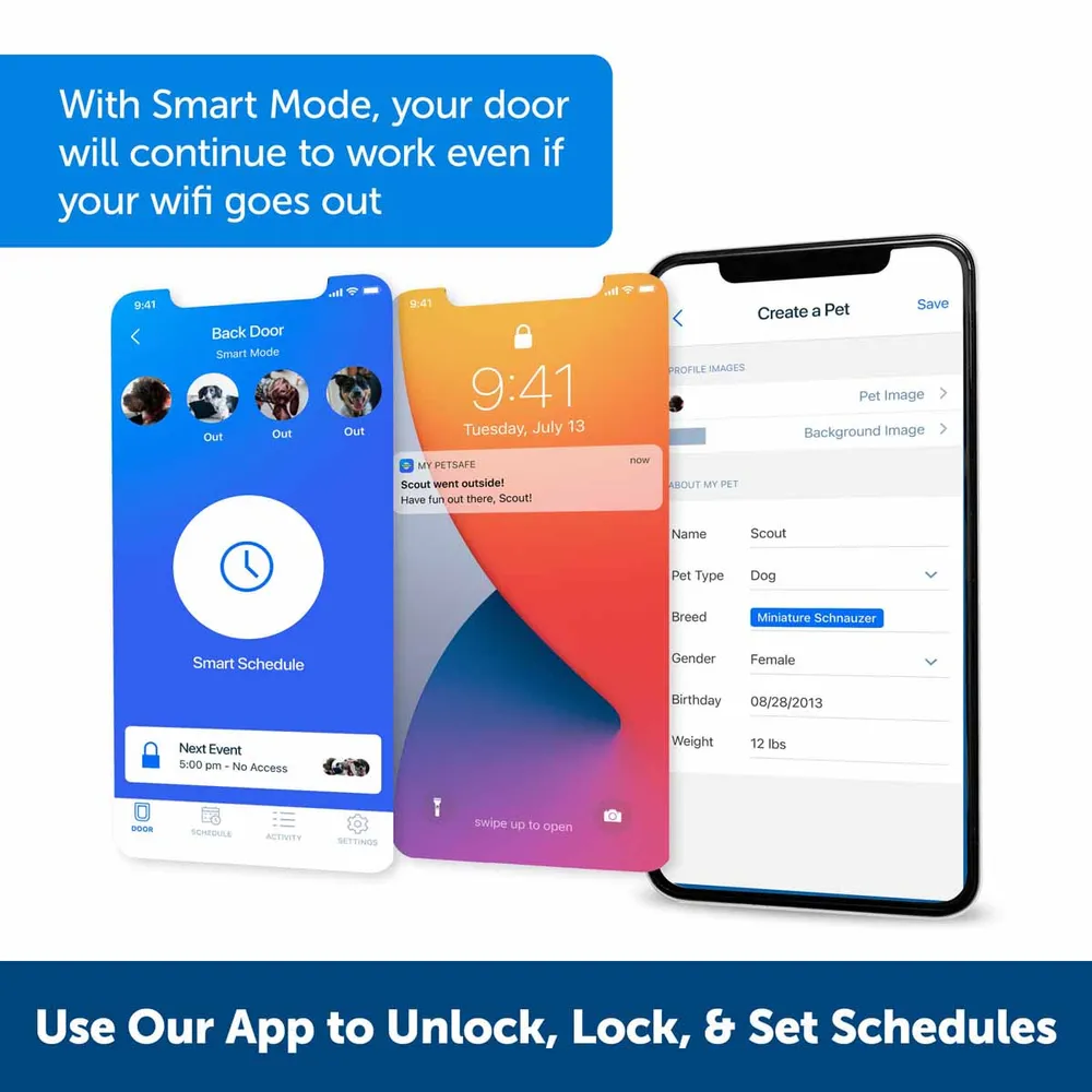 Petsafe Hunde/kattedør Ecom Connected Smart Door - str. L - Billede 3