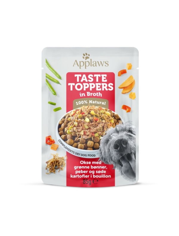 Applaws Taste Toppers Okse sovs til hund 85 g.
