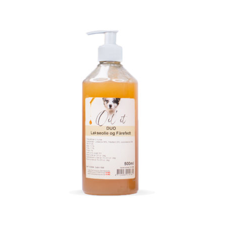 Oil'it Duo Lakseolie og Fårefedt 500 ml.