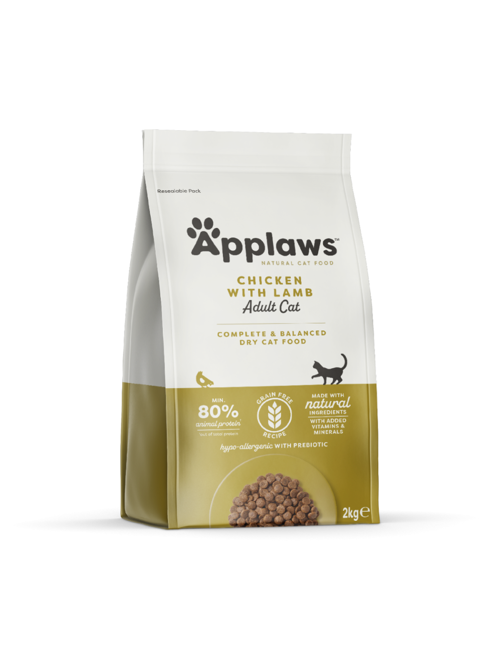 Applaws Kylling & Lam tørfoder 2 kg. til kat