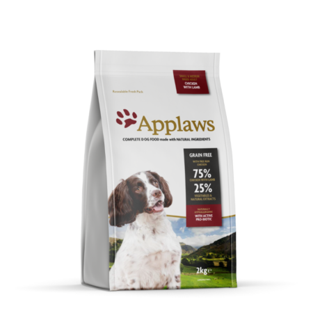 Applaws hundefoder Kylling & Lam 2 kg. til S/M hund