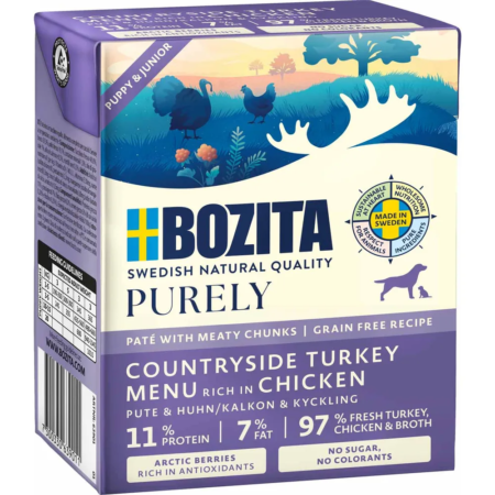 Bozita Purely Pate Puppy & Junior Turkey 370 g.
