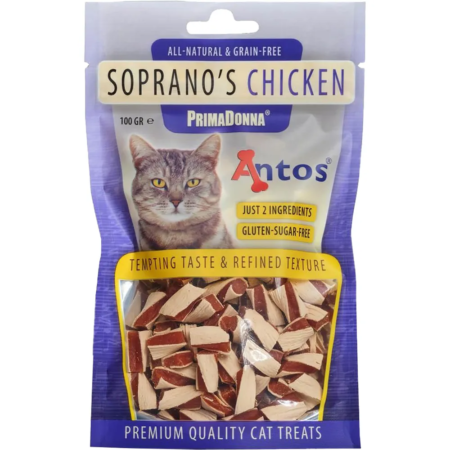 Antos kattegodbid Primadonna Sopranos Kylling 100 g.
