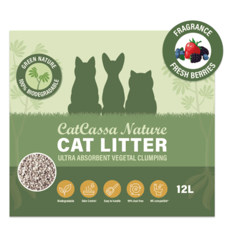CatCassa Nature kattegrus Bær 12 liter