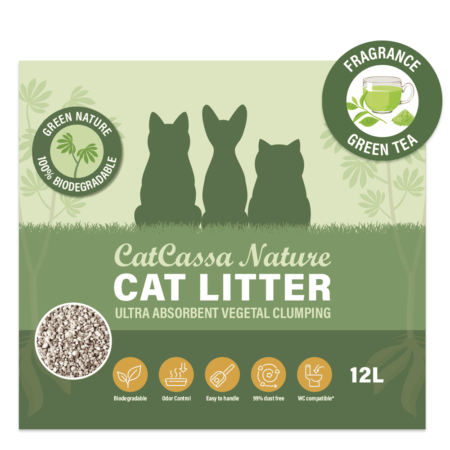CatCassa Nature kattegrus Grøn Te 12 liter