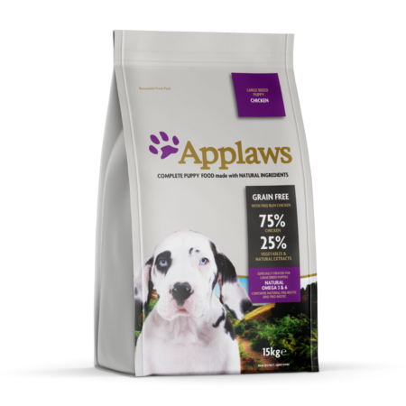 Applaws Kylling tørfoder til hvalp Large Breed 15 kg.
