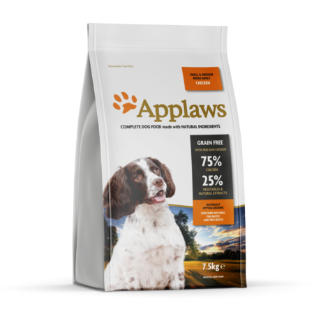 Applaws hundefoder Kylling 7,5 kg. til S/M hund