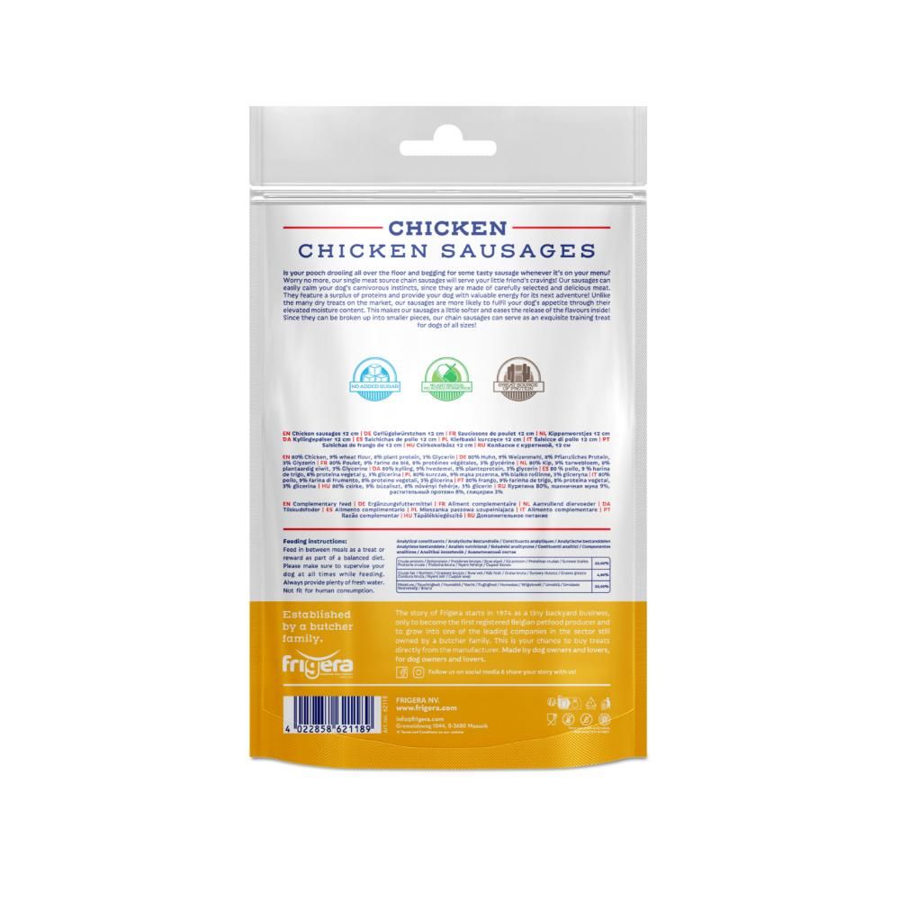 Frigera Natural Dog Chews Kyllingepølser 12 cm. 5 stk.