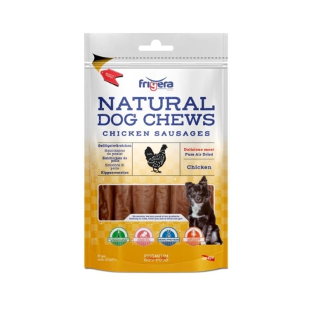 Frigera Natural Dog Chews Kyllingepølser 12 cm. 5 stk.