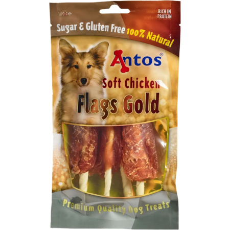 Antos soft Chicken Flags Gold 100 g.