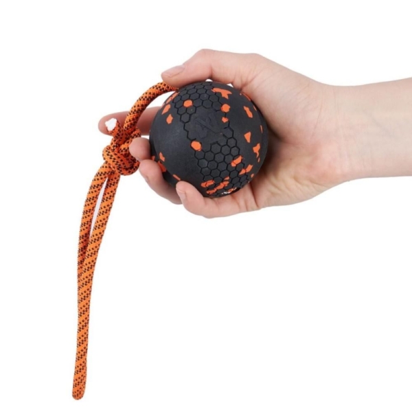Non-Stop Bold med reb, Orange/sort Ø6 cm.