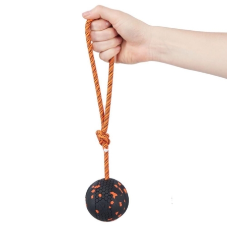 Non-Stop Bold med reb, Orange/sort Ø6 cm.