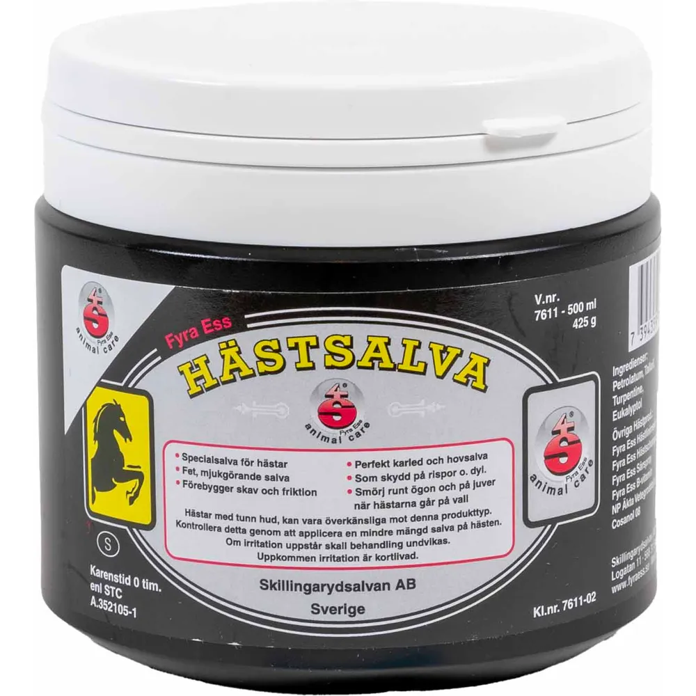 Fyra Ess Hestesalve 500 ml.