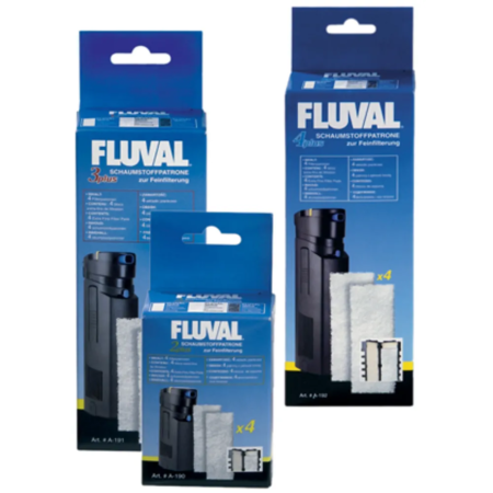 Fluval filtermåtte Fl.2 Plus 4 stk, fin polyester A190.