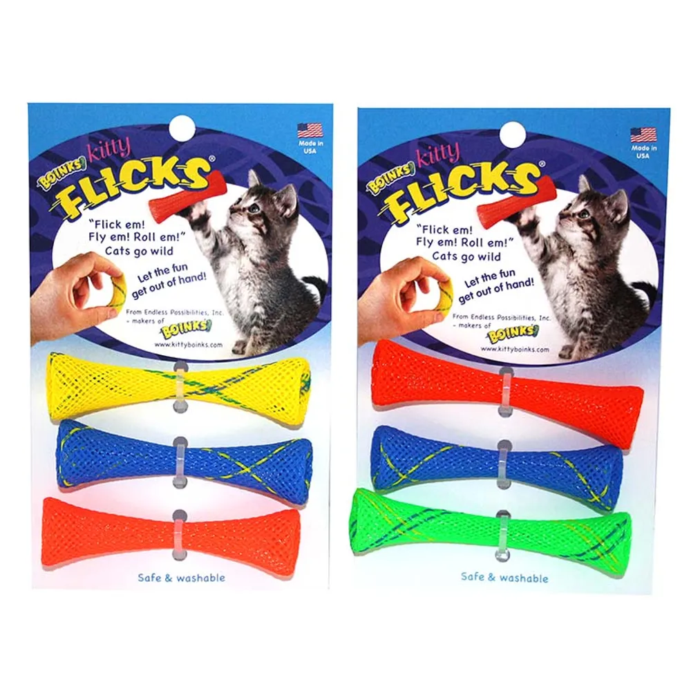 Kitty Flicks 3 stk, blandede farver.