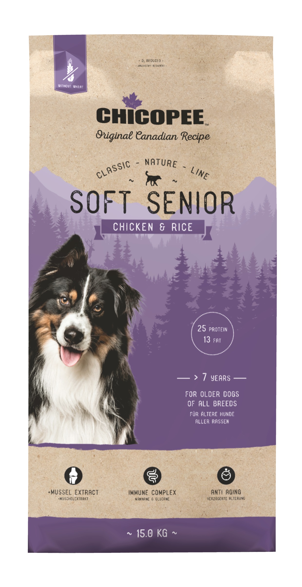 Chicopee Nature Line Senior ris og kylling 15 kg.