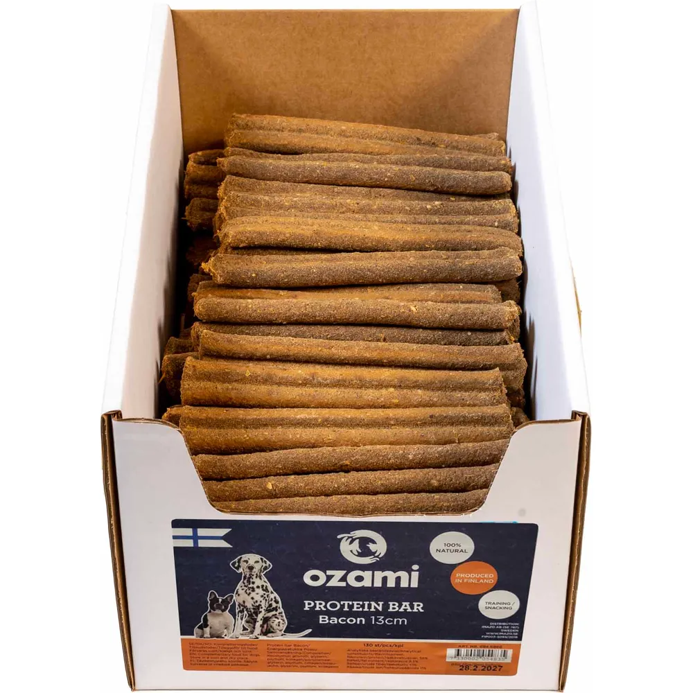 Ozami proteinbar med Bacon 13 cm.
