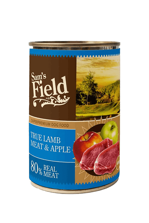 Sams Field True Lamb Meat & Apple 400 gram.