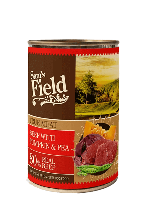 Sams Field True Meat Beef, Pumpkin & Peas 400 g.