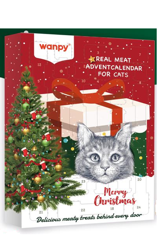 Wanpy julekalender til kat 100g.