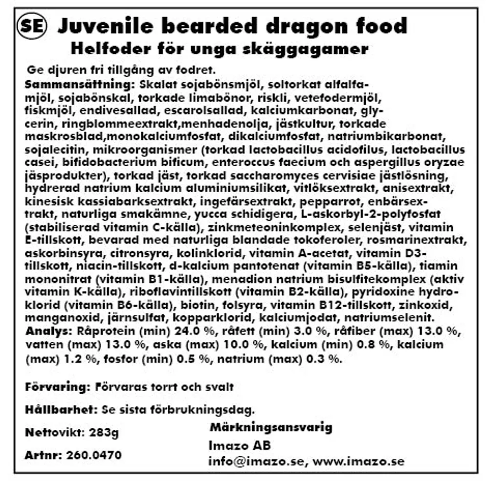 Zoo Med Natural Juvenile Bearded Dragonfood 567 g.