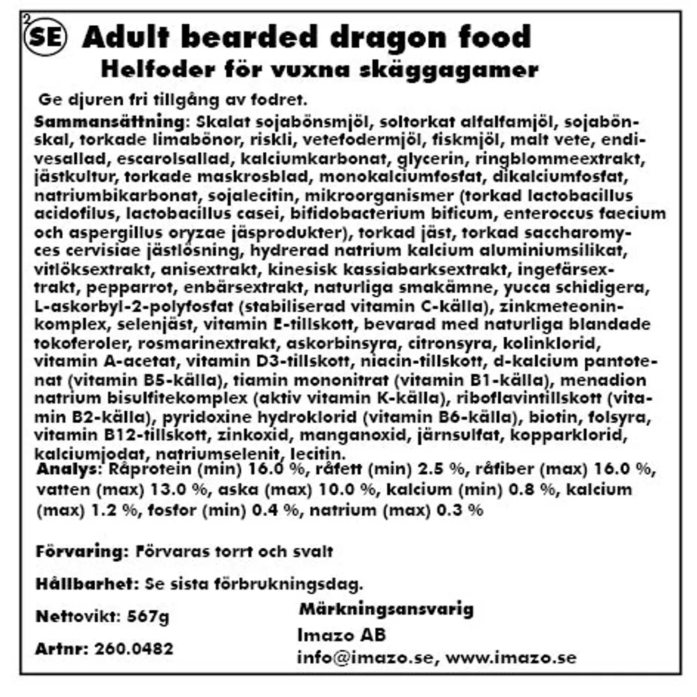 Zoo Med Natural Adult Bearded Dragonfood 567 g.