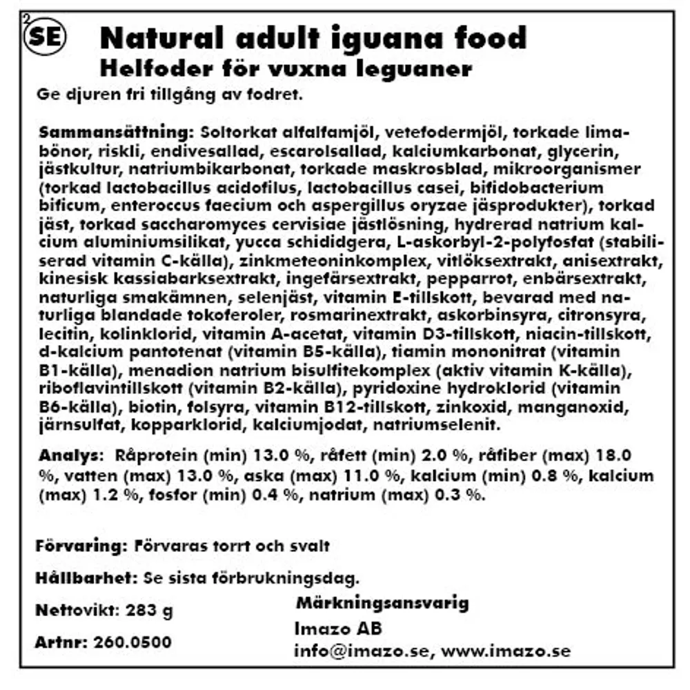 Zoo Med Natural Adult Iguana Food 283 g. - Billede 2