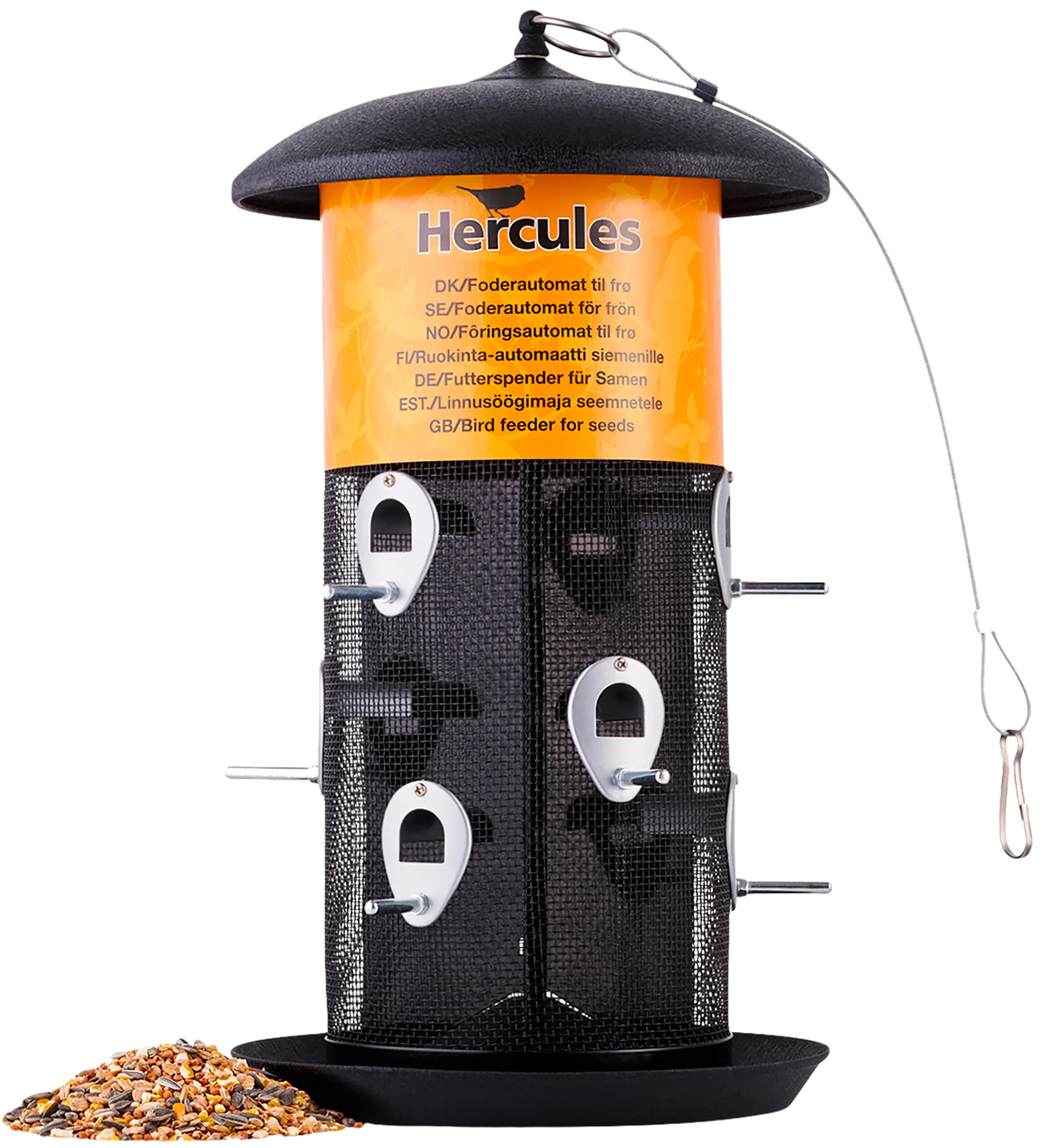 Hercules Metal fugleautomat til frø med ruminddeling