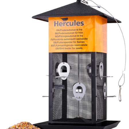Hercules Metal fugleautomat til frø firkantet