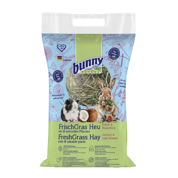Bunny Nature FreshGrass Hø med kokos og rosenblade 500 g.